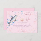 Liebliche Ozean Baby Narwhal & Blasen Danke Auto (Vorne/Hinten)