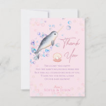 Liebliche Ozean Baby Narwhal & Blasen Danke Auto