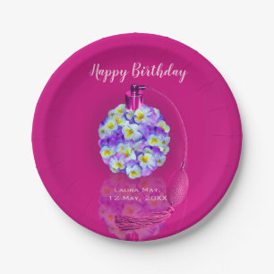 Liebliche Pansy Atomizer Geburtstagspartei Pappteller