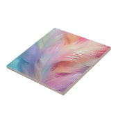 Liebliche Pastel Feathers Fliese (Seite)