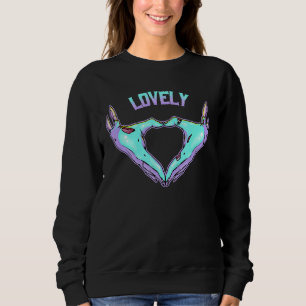 Liebliche Pastel Goth Zombie Hand Emo Punk Death M Sweatshirt