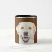 Liebliche Pastel Zeichnend Gelbe Labrador Tasse (Zentrum)