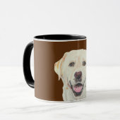 Liebliche Pastel Zeichnend Gelbe Labrador Tasse (Vorderseite Links)