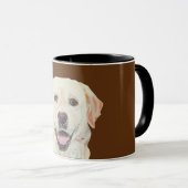 Liebliche Pastel Zeichnend Gelbe Labrador Tasse (VorderseiteRechts)