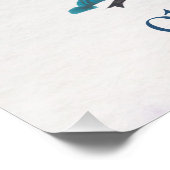 Liebliche Penguin-Familie Wasserfarbe Poster (Ecke)