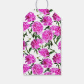 Liebliche Peonies. Geschenkanhänger (Rückseite)