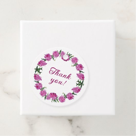 Liebliche Peonies. Geschenkanhänger (Beispiel)