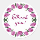 Liebliche Peonies. Runder Aufkleber (Vorderseite)