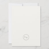 Liebliche Peonies sage Green Script Elfenbeintaufe Einladung (Rückseite)