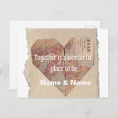 Liebliche personalisierte Karte für Ihren Liebsten (Vorne/Hinten)