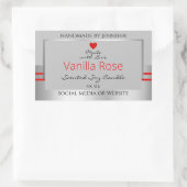 Liebliche Produktverpackungsmarken Leichtgrau-Silb Rechteckiger Aufkleber (Tasche)