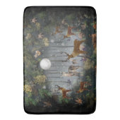 Liebliche Reindeer At Night Badematte (Vorderseite Vertikal)