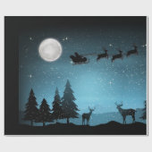 Liebliche Reindeer At Night Geschenkpapier (Flach)