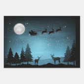 Liebliche Reindeer At Night Geschenkpapier Set (Vorderseite 3)