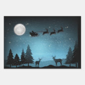 Liebliche Reindeer At Night Geschenkpapier Set (Vorderseite)