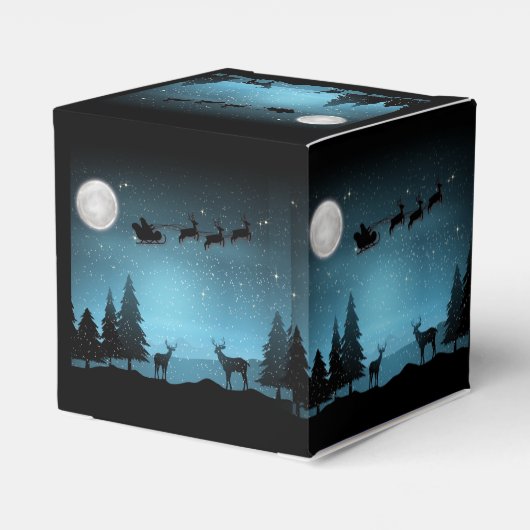 Liebliche Reindeer At Night Geschenkschachtel (Rückseite)