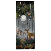 Liebliche Reindeer At Night Geschenktüte Für Weinflaschen (Rückseite)