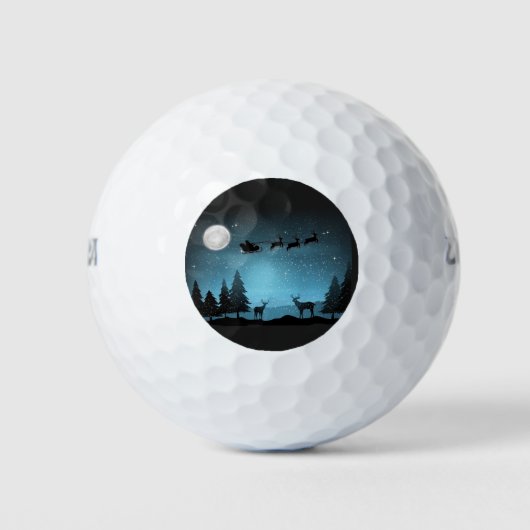 Liebliche Reindeer At Night Golfball (Vorderseite)