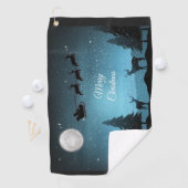 Liebliche Reindeer At Night Golfhandtuch (Insitu)