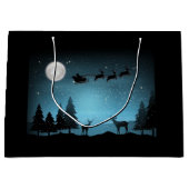 Liebliche Reindeer At Night Große Geschenktüte (Vorderseite)