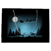Liebliche Reindeer At Night Große Geschenktüte (Rückseite)