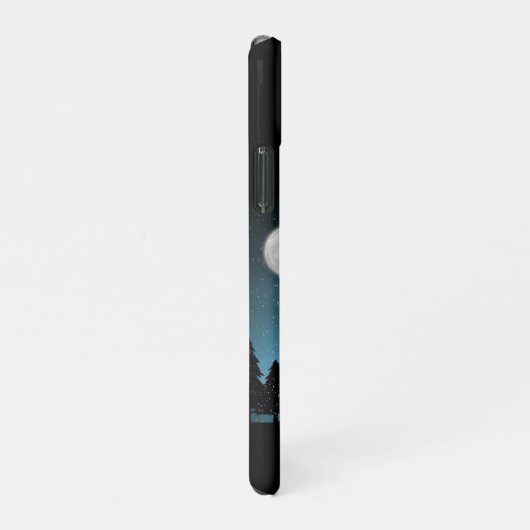 Liebliche Reindeer At Night iPhone Hülle (Rechte Seite)