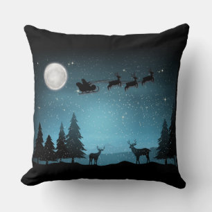 Liebliche Reindeer At Night Kissen