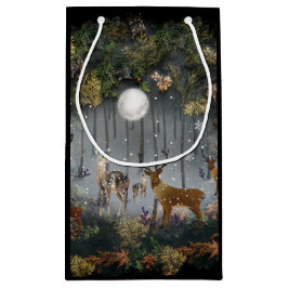 Liebliche Reindeer At Night Kleine Geschenktüte