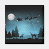 Liebliche Reindeer At Night Magnet (Vorne)