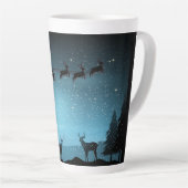 Liebliche Reindeer At Night Milchtasse (Rechte Ecke)