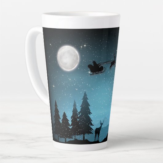 Liebliche Reindeer At Night Milchtasse (Linke Ecke)