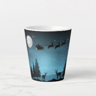 Liebliche Reindeer At Night Milchtasse