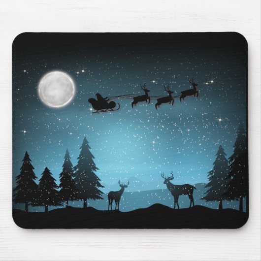 Liebliche Reindeer At Night Mousepad (Vorne)