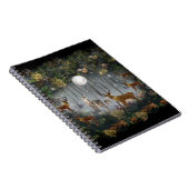 Liebliche Reindeer At Night Notizblock (Rechte Seite)