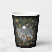 Liebliche Reindeer At Night Pappbecher (Vorderseite)