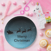 Liebliche Reindeer At Night Pappteller (Party)