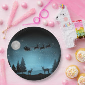 Liebliche Reindeer At Night Pappteller (Party)