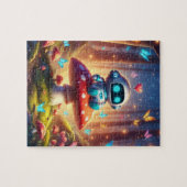 Liebliche Roboter-Kinder Puzzle mit GIF-Box (Horizontal)