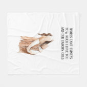 Liebliche romantische Ehefrau mit Zitat Fleecedecke (Vorderseite (Horizontal))