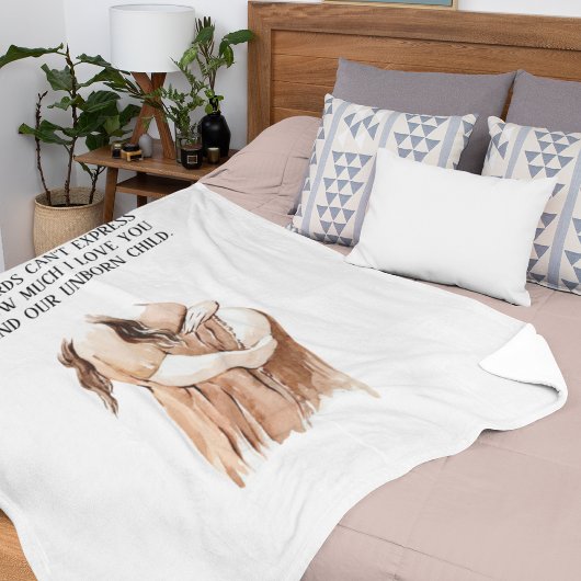 Liebliche romantische Ehefrau mit Zitat Fleecedecke