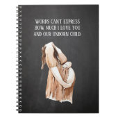 Liebliche romantische Ehefrau mit Zitat Notizblock (Vorderseite)