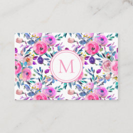 Liebliche romantische Farbe pinkfarbenes Wasser Visitenkarte