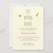 Liebliche romantische Herzen Einladung (Vorderseite)