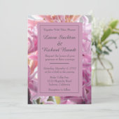 Liebliche rosa Hyacinth Wedding Einladung (Stehend Vorderseite)