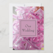 Liebliche rosa Hyacinth Wedding Einladung (Rückseite)