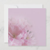 Liebliche rosa Kirschblüte Frühjahrshochzeit Einladung (Rückseite)
