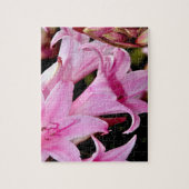 Liebliche rosa Lilien Puzzle (Vertikal)