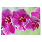 Liebliche rosa Orchideen Große Geschenktüte (Vorderseite)
