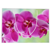 Liebliche rosa Orchideen Große Geschenktüte (Rückseite)