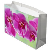 Liebliche rosa Orchideen Große Geschenktüte (Rückseite Schrägansicht)